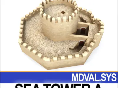 Medieval Sea Tower A 3D model