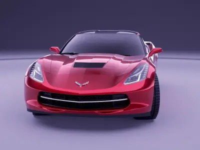 Chevrolet Corvette Stingray C7 3D model blender Free 3D model