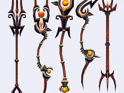 3DRT-Fantasy arms vol-2 Low-poly 3D model