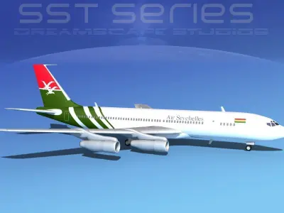 Boeing 707-320 SS Air Seychelles 3D model