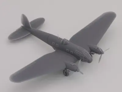 Heinkel-He-111 Medium Bomber Germany WWII 1936 3D print model