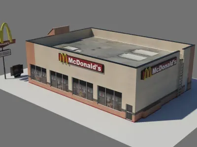 McDonalds Restaurant Low-poly 3D model