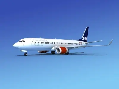 Boeing 737-800ER SAS 3D model