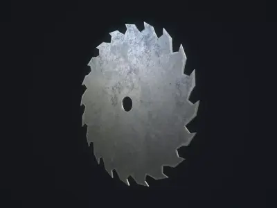 Saw Blade Low-poly 3D model