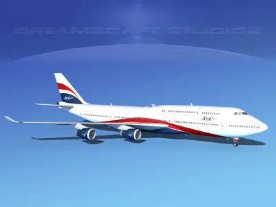 Boeing 747-8I Jumbo Jet Arik 3D model