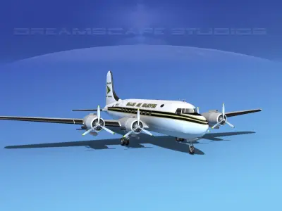 Douglas DC-4 Miller Air Cargo 3D model