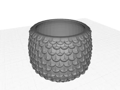 Rufus Ceramic Pot Planter 3D model