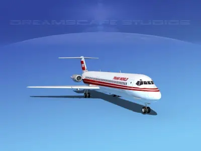 Douglas DC-9-50 TWA 3D model