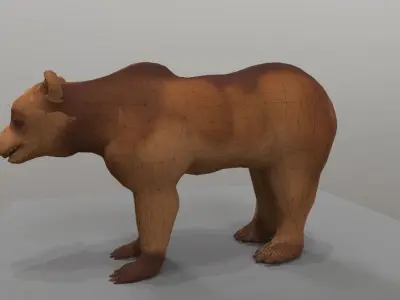 BEAR LOWPOLY Low-poly 3D model