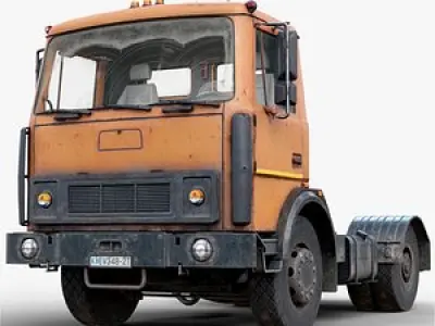 Rigged Construction Truck Realtime