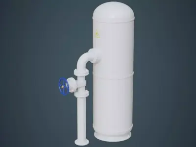 Indoor Gas Storage 1A Low-poly 3D model