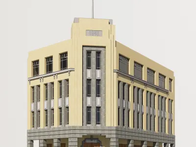 Malaysia Shophouse Corner 1940 3D model