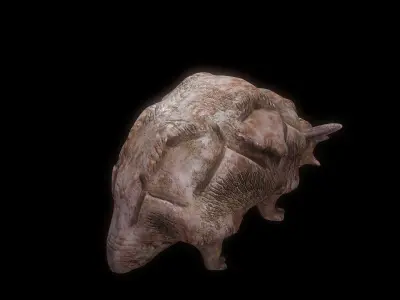 creature bizon alpha character animal  Low-poly 3D model