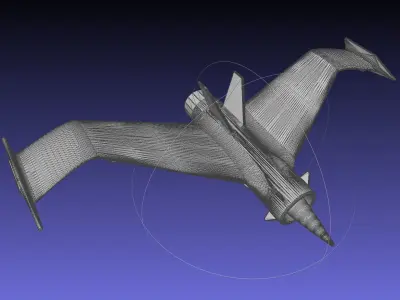 V-Plane Airbreathing Rocket Booster 3D print model