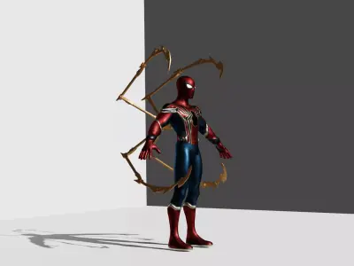 iron spider with armor 3D model