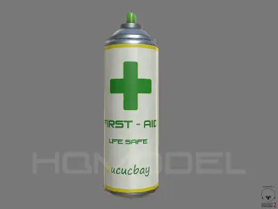 First Aid Spray Health PBR Low-poly 3D model