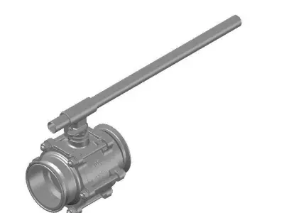 Sanitary Ball Valve TC 4 in 3D model