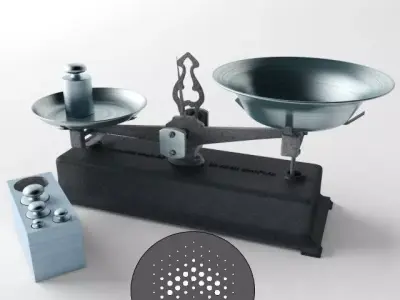 retro scales 3D model