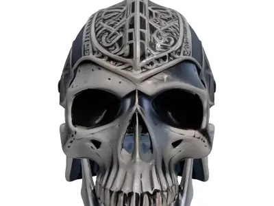 Dark Fantasy Skull Helmet 3D model