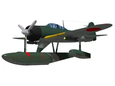 Nakajima A6M2-N Rufe 3D model