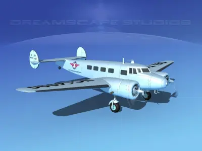Lockheed L10 Electra Delta Airlines 3D model
