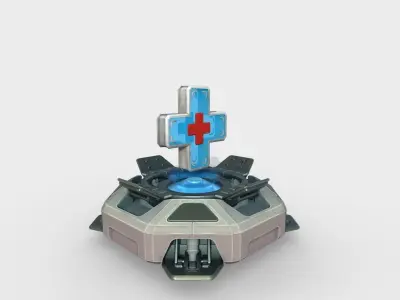 Medical kit Low-poly 3D model