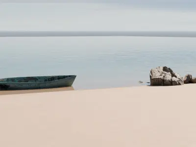 Sand Beach Free 3D model