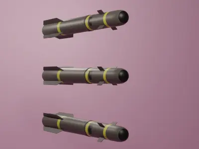 AGM-114 Hellfire Missile Low-poly 3D model