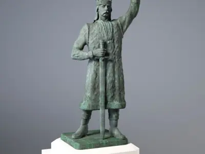 Statue of Stefan cel Mare si Sfant 3D model