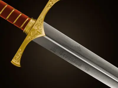 Customizable Medieval Sword - Ancient Weapon 3D model