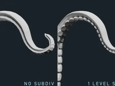 Octopus Base Mesh Low-poly 3D model