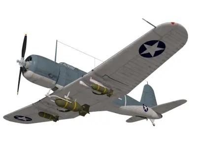 Chance Vought SB2U-3 Vindicator 3D model