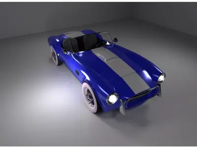 old model car Free low-poly 3D model