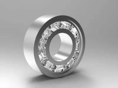 Deep Groove Ball Bearing with 477 Instances Free 3D model