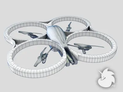 Parrot AR Drone 3D model