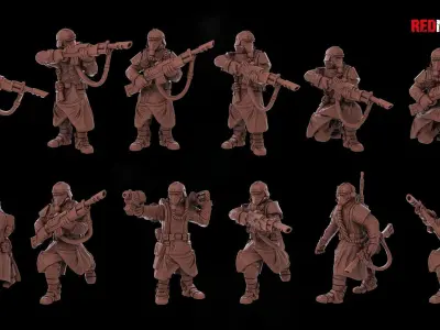 Death squad of the Imperial force Bionic legs 3D print model