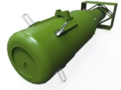 Atomic Bomb - Little Boy Low-poly 3D model