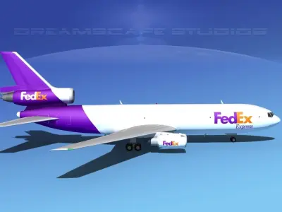 Douglas DC-10 FeDex 3D model