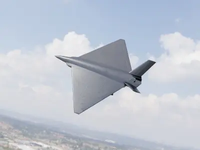 FL-71 Chinese Fighter Drone Low-poly 3D model