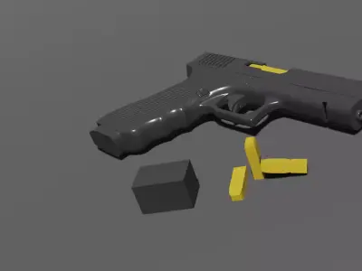 Glock 17  Low-poly 3D model
