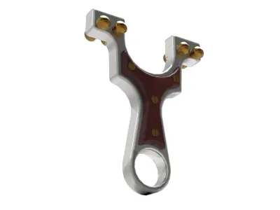 Slingshot metal clamp Low-poly 3D model