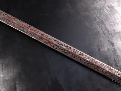 Stormbringer  Chaos Sword Low-poly 3D model