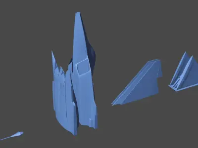 yf-22 3D print model