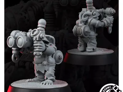 ORK GROT MEGA GUN WITH CREW 3D model