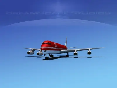 Douglas DC-8-63F DHL Cargo 2 3D model