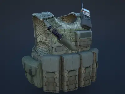 body armor  Low-poly 3D model