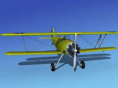 Stearman PT-17 Kaydet Trainer V01 3D model