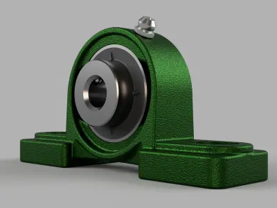 UPC 201 type 12mm Pillow Block Bearing 3D model