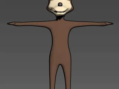 wolves cartoon animal Low-poly 3D model