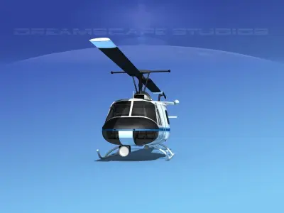 Bell 204 NASA 2 3D model